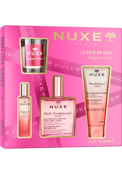 Hp Floral Kuruyağ 100 Ml+Floral Parfüm 15 Ml+Floral Duşa Jeli 100 Ml+Floral Mum 60 gr