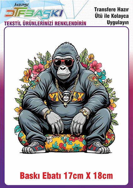 Özel Tasarım Ütü ile Yapışan Kumaş Tekstil Kıyafet Dtf Baskı 2663