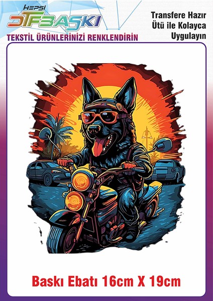 Motorlu Köpek Ütü ile Yapışan Kumaş Tekstil Kıyafet Dtf Baskı