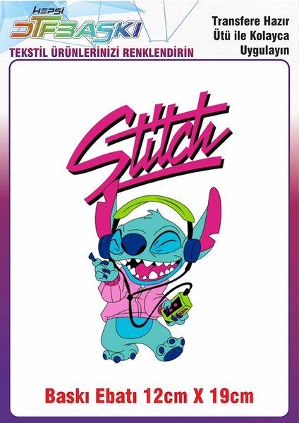 Stitch Ütü ile Yapışan Kumaş Tekstil Kıyafet Dtf Baskı