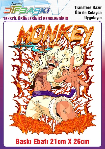 Anime Manga Ütü ile Yapışan Kumaş Tekstil Kıyafet Dtf Baskı