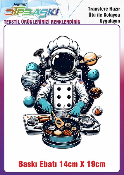 Astranot Uzay Ütü ile Yapışan Kumaş Tekstil Kıyafet Dtf Baskı