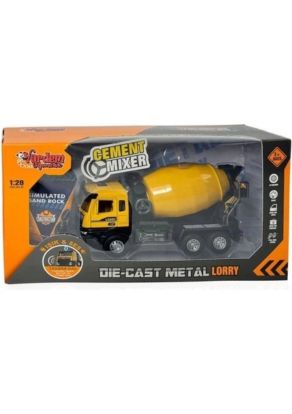 AA992-01AB Çek Bırak Işıklı ve Sesli 1:28 Kamyon Ekskavatör / Beton Mikseri indirimleri