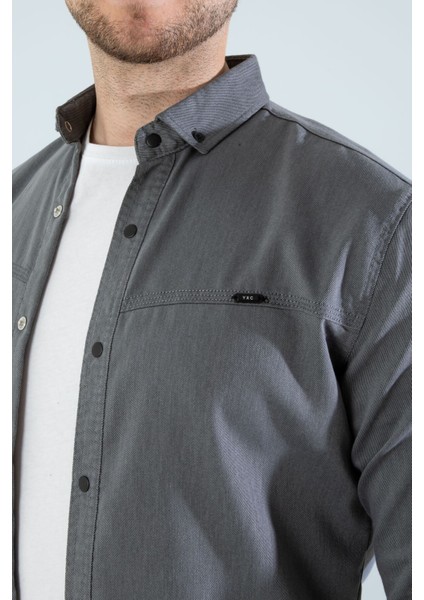 Erkek Gömlek Slim Fit Cepsiz Kot Gömlek modelleri