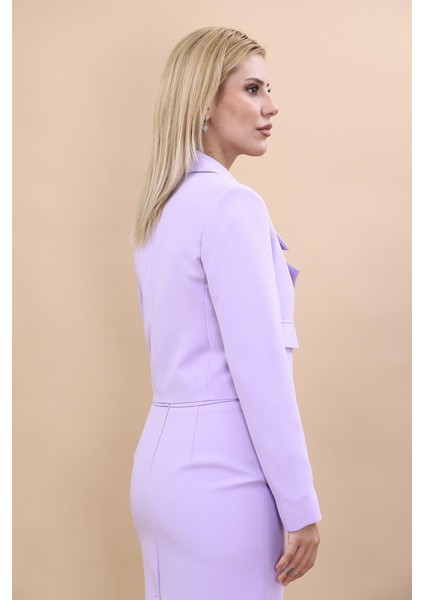 Gömlek Yaka Kısa Ceket-Menekşe modelleri