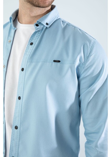 Erkek Gömlek Slim Fit Cepsiz Kot Gömlek modelleri