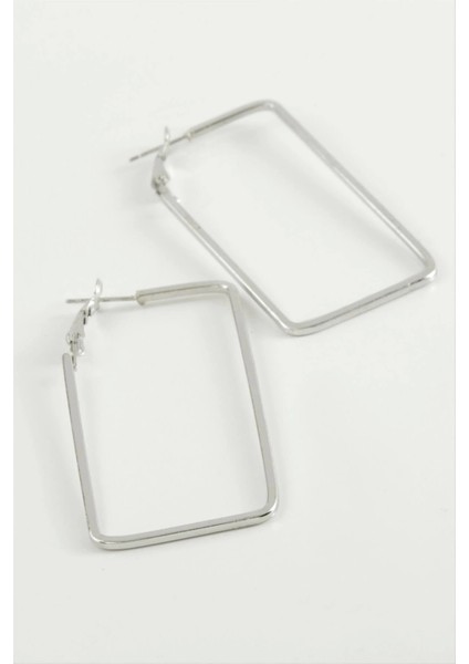 Dikdörtgen Halka Küpe 7 cm