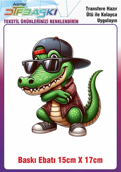 Timsah Ütü ile Yapışan Kumaş Tekstil Kıyafet Dtf Baskı