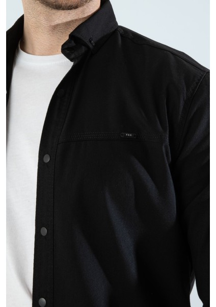 Erkek Gömlek Slim Fit Cepsiz Kot Gömlek modelleri