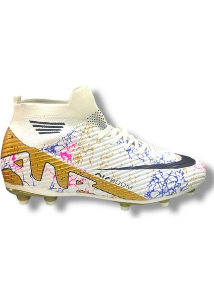 45-46-47 Büyük Numara Battal Boy Çoraplı Krampon Beyaz Altın Desenli modelleri