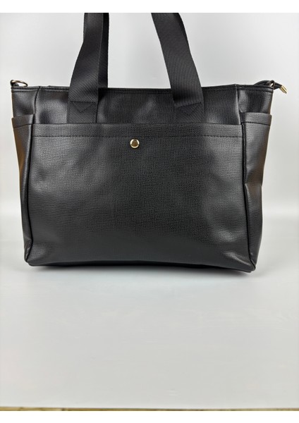 Kadın Suni Deri Siyah Geniş Hacimli Casual Maxi Boy Omuz Çantası modelleri