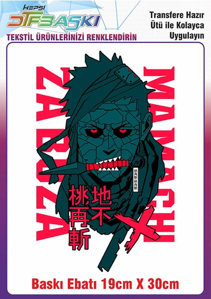 Anime Manga Ütü ile Yapışan Kumaş Tekstil Kıyafet Dtf Baskı