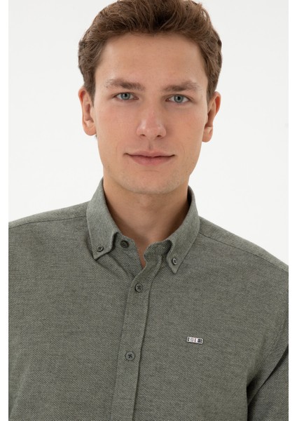 Erkek Haki Gömlek Desenli 50315613-VR027 fiyatları