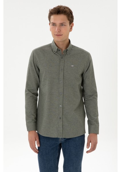 Erkek Haki Gömlek Desenli 50315613-VR027 modelleri