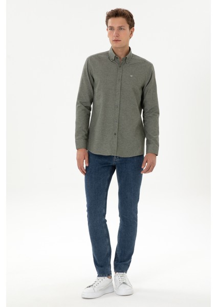 Erkek Haki Gömlek Desenli 50315613-VR027 fırsatları