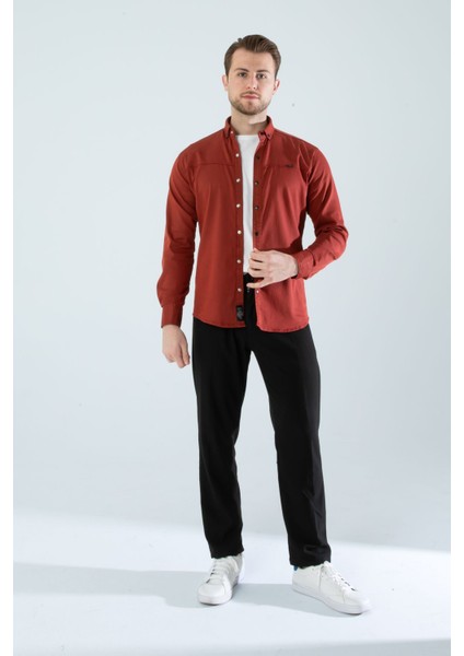 Erkek Gömlek Slim Fit Cepsiz Kot Gömlek modelleri