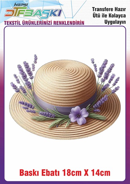 Hasır Şapka Ütü ile Yapışan Kumaş Tekstil Kıyafet Dtf Baskı