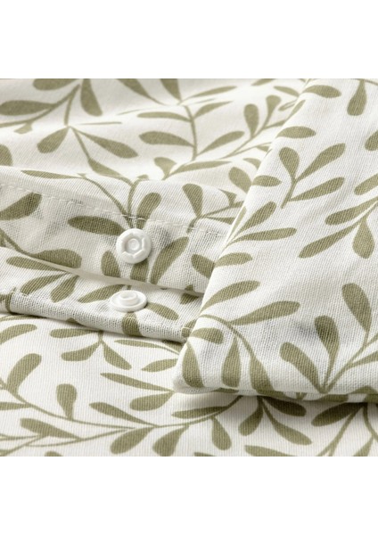 Sorgmantel Beyaz-Yeşil 150X200/50X60 cm Tek Kişilik Nevresim Seti fiyatları