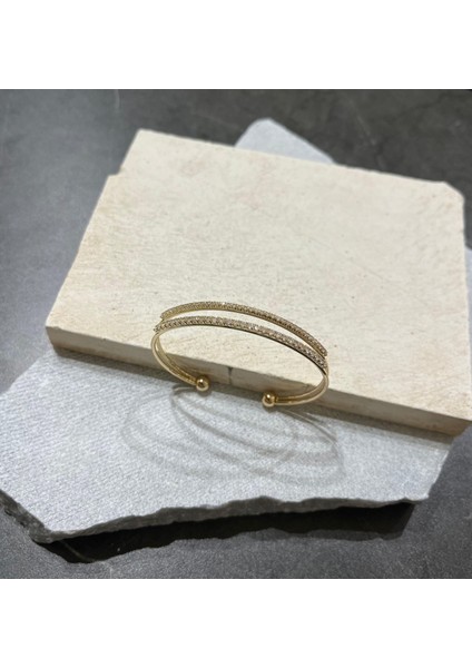 Altın Renkli Taşlı Kelepçe modelleri