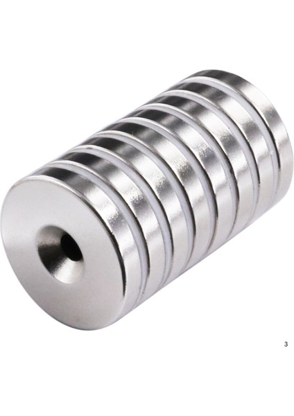 [1 Adet] Neodyum Mıknatıs Dış Çap 25MM Havşalı Delik 5,5mm Kalınlık 5mm [D25XD5,5/10X5] [N149] fiyatları