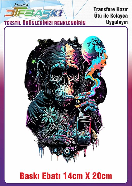 Maymun Ütü ile Yapışan Kumaş Tekstil Kıyafet Dtf Baskı