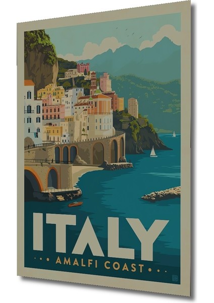 Amalfi Kıyıları Italya Ahşap Mdf Dekoratif Ev/işyeri Duvar Tablo Dikdörtgen Ev/işyeri Duvar Tablo fiyatları