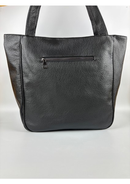 Kadın Suni Deri Siyah Düz Form Klasik Maxi Boy Omuz Çantası modelleri