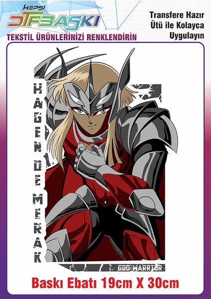 Anime Manga Ütü ile Yapışan Kumaş Tekstil Kıyafet Dtf Baskı