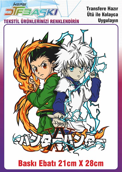 Anime Manga Ütü ile Yapışan Kumaş Tekstil Kıyafet Dtf Baskı