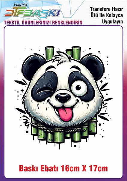 Panda Ütü ile Yapışan Kumaş Tekstil Kıyafet Dtf Baskı