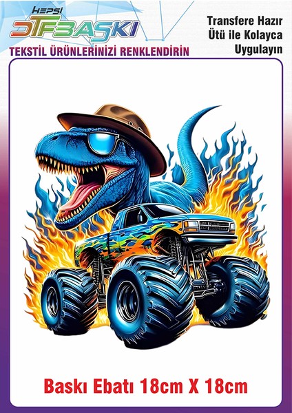 Dinazor Ütü ile Yapışan Kumaş Tekstil Kıyafet Dtf Baskı