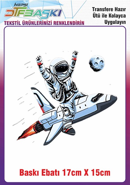 Astranot Uzay Ütü ile Yapışan Kumaş Tekstil Kıyafet Dtf Baskı