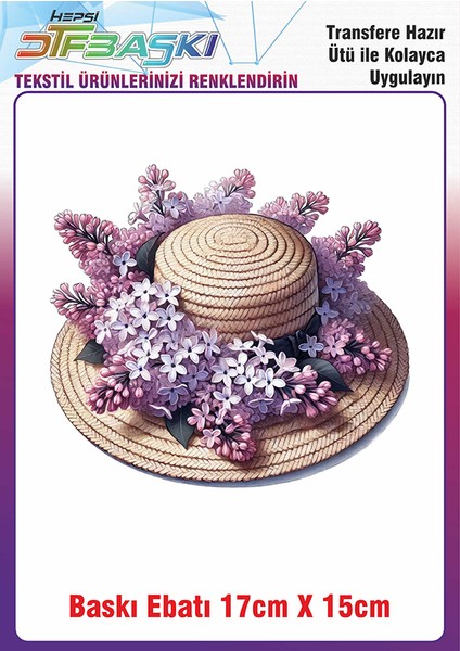 Hasır Şapka Ütü ile Yapışan Kumaş Tekstil Kıyafet Dtf Baskı