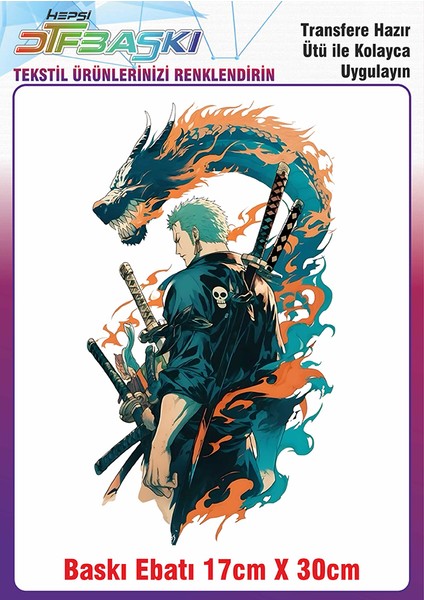 Anime Manga Ütü ile Yapışan Kumaş Tekstil Kıyafet Dtf Baskı