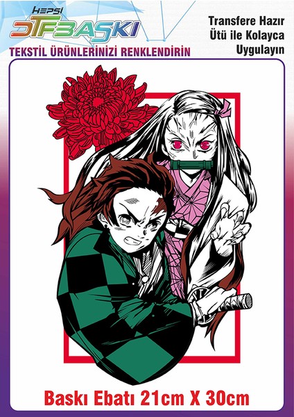 Anime Manga Ütü ile Yapışan Kumaş Tekstil Kıyafet Dtf Baskı