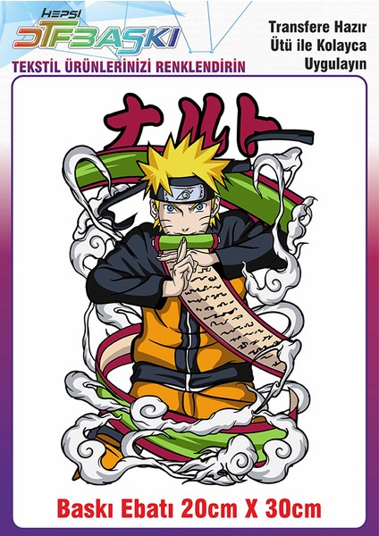 Anime Manga Ütü ile Yapışan Kumaş Tekstil Kıyafet Dtf Baskı