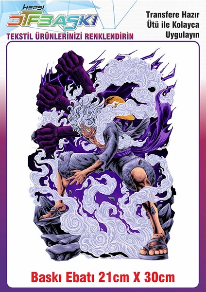 Anime Manga Ütü ile Yapışan Kumaş Tekstil Kıyafet Dtf Baskı