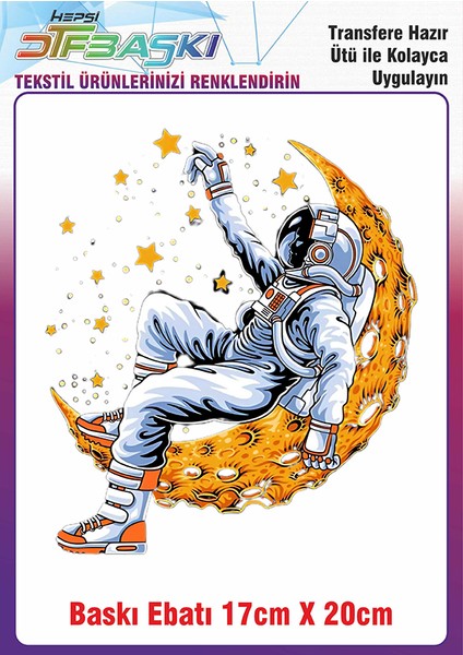 Astranot Uzay Ütü ile Yapışan Kumaş Tekstil Kıyafet Dtf Baskı