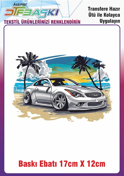 Grafik Araba Ütü ile Yapışan Kumaş Tekstil Kıyafet Dtf Baskı