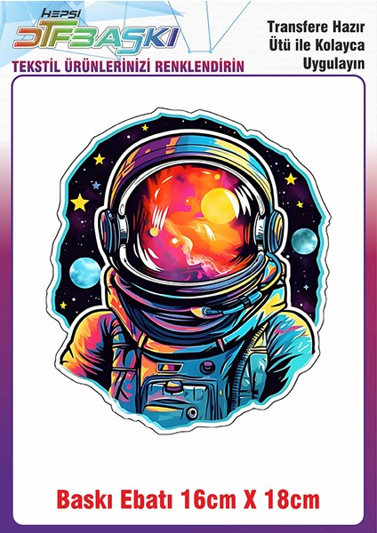 Astranot Uzay Ütü ile Yapışan Kumaş Tekstil Kıyafet Dtf Baskı