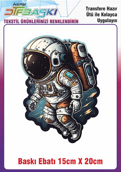 Astranot Uzay Ütü ile Yapışan Kumaş Tekstil Kıyafet Dtf Baskı