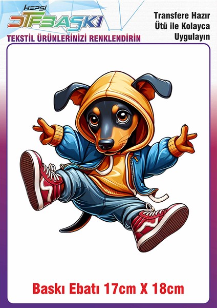 Köpek Ütü ile Yapışan Kumaş Tekstil Kıyafet Dtf Baskı