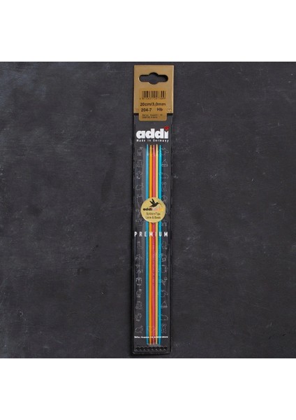 Addi Colibri 3mm 20CM Renkli Çorap Şişi - 204-7