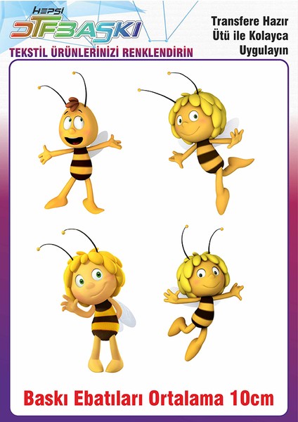 Arı Maya Ütü ile Yapışan Kumaş Tekstil Kıyafet Dtf Baskı