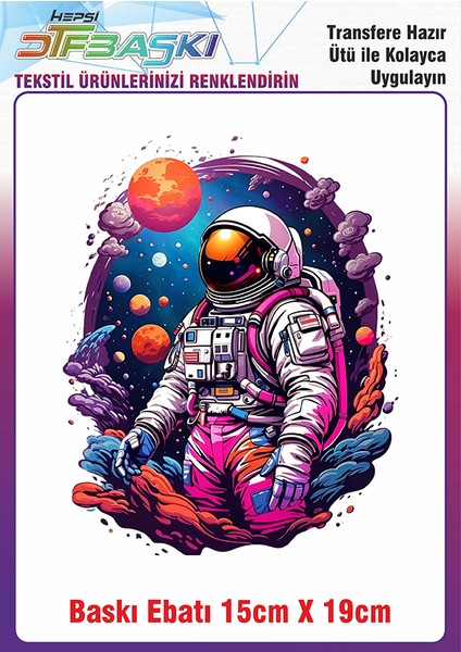 Astranot Uzay Ütü ile Yapışan Kumaş Tekstil Kıyafet Dtf Baskı