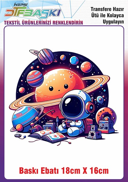 Astranot Uzay Ütü ile Yapışan Kumaş Tekstil Kıyafet Dtf Baskı