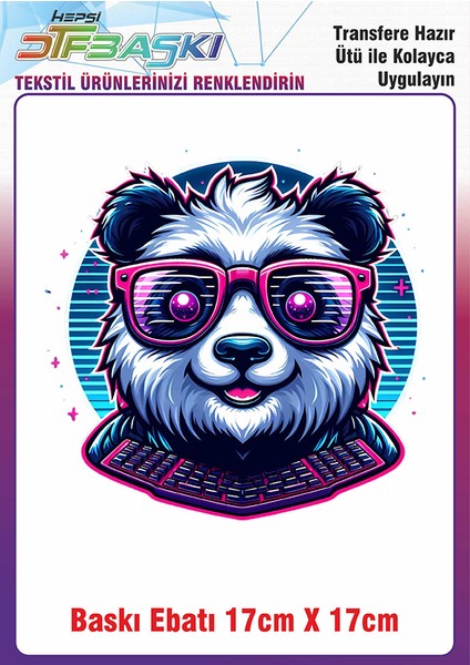 Panda Ütü ile Yapışan Kumaş Tekstil Kıyafet Dtf Baskı