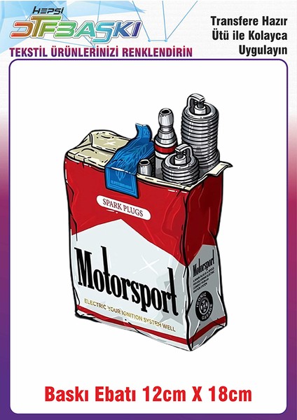 Motorsport Ütü ile Yapışan Kumaş Tekstil Kıyafet Dtf Baskı