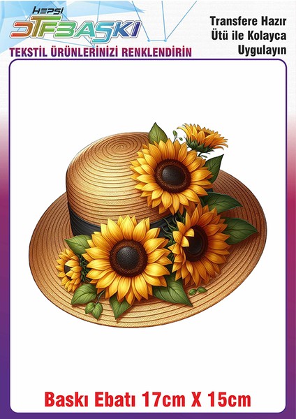 Hasır Şapka Ütü ile Yapışan Kumaş Tekstil Kıyafet Dtf Baskı