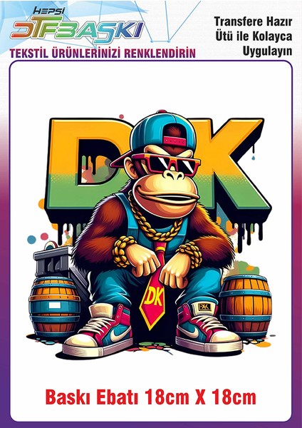 Özel Tasarım Ütü ile Yapışan Kumaş Tekstil Kıyafet Dtf Baskı 2667